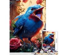 Puzzle 1000 pièces pour Adolescents Oiseaux chanteurs Décoration intérieure Jouet Cadeau d'anniversaire Jeu éducatif Renforce l'amour au Sein du Couple Dimensions 38x26cm