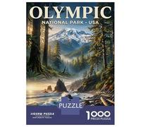 Puzzle 1000 Pièces pour Adolescents Olympic National Park Landscape Art Puzzles pour Adultes : Améliorent La Mémoire - Difficile Et Stimulant - Cadeaux De Noël Et d'anniversaire 38x26cm/1000pcs