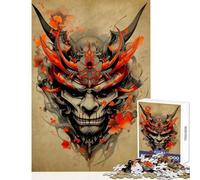 Puzzle 1000 pièces pour Adolescents Oni Samurai No Practical Game Staycation Kill Time Toy Décoration Murale Convient pour la décoration de Bureau (38X52CM)