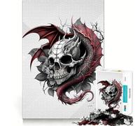 Puzzle 1000 pièces pour Adolescents Os du cracheur de feu,découpe précise,Jeu d'exercice cérébral,détente et Divertissement pour Un Anniversaire (50x75cm)