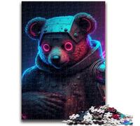 Puzzle 1000 pièces pour Adolescents Ours mécanique Jeu Stimulant et Jeu éducatif en Famille pour Anniversaire, Noël 50x75cm