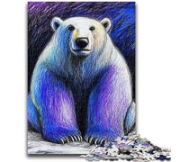 Puzzle 1000 pièces pour Adolescents Ours Polaire 1000 pièces pour Adolescents, Relax Games est Un pour Toute la Famille (50x75cm)