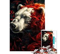 Puzzle 1000 pièces pour Adolescents Ours Polaire Mon ami drôle Puzzle Adulte à Monter soi-même Jeu d'analyse et de logique Cadeau d'anniversaire Unique (Dimensions 38x26cm)