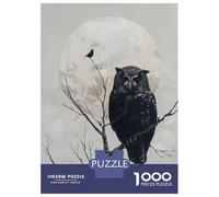 Puzzle 1000 Pièces pour Adolescents Owl and Bird on Branch Puzzles pour Adultes - Jeu Manuel - Assemblage De Motifs - Cadeau d'anniversaire Unique 38x26cm/1000pcs