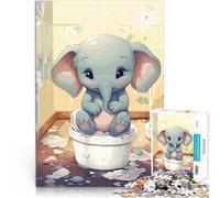 Puzzle 1000 pièces pour Adolescents Pachyderme fantaisiste en Pot Analyse et logique Car C'est Un pour Toute la Famille 38x26cm