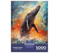 Puzzle 1000 Pièces pour Adolescents Palette Whale Painting Puzzles pour Adolescents, Casse-tête, Jeu D'assemblage De Motifs, Cadeau d'anniversaire Unique 38x26cm/1000pcs