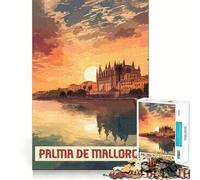 Puzzle 1000 pièces pour Adolescents Palma de Majorque,Art des Bords précis,activité intellectuelle,Jeu de détente,Cadeau d'anniversaire (38x26cm)