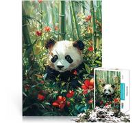 Puzzle 1000 pièces pour Adolescents Panda dans la forêt de bambous Jouets à Faire soi-même Cadeaux pour Les Amis et la Famille 50x70cm