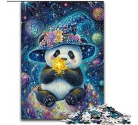 Puzzle 1000 pièces pour Adolescents, Panda Magicien de Dessin animé, Aide Le Cerveau à exercer, Jouets addictifs pour cultiver la Patience, décoration Parfaite 26x38cm