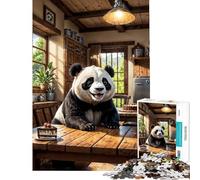 Puzzle 1000 pièces pour Adolescents Panda Mignon avec gâteau Jeu éducatif et intellectuel pour Les Anniversaires Apprentissage et développement Personnel (Dimensions 38x52cm)