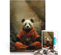Puzzle 1000 pièces pour Adolescents Panda Monk Mystic Méditation Jouets éducatifs d'apprentissage Décoration Parfaite 38x26cm