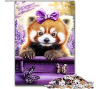 Puzzle 1000 pièces pour Adolescents, Panda Roux Lavande, défi d'intelligence cérébrale, Jouets addictifs, Cadeau d'anniversaire, décoration Murale 50x75cm