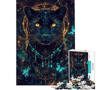 Puzzle 1000 pièces pour Adolescents Panthère enchantée phosphorescente Jeu Manuel d'apprentissage Jouet éducatif Cadeau d'anniversaire Difficile (Taille 38x52cm)