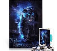 Puzzle 1000 pièces pour Adolescents Panthère Noire Séjour Anti-Stress pour Tuer Le Temps Liste de souhaits avec Le Père Noël 38x26cm