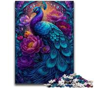 Puzzle 1000 pièces pour Adolescents Paon Difficile à réaliser, mais Amusant et Humoristique Cadeau d'anniversaire, Cadeaux, décoration Murale 50x75cm
