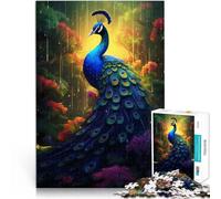 Puzzle 1000 pièces pour Adolescents Paon pluvieux épique Jouets Jeux éducatifs Soulagement du Stress Super Cadeau 75x50cm