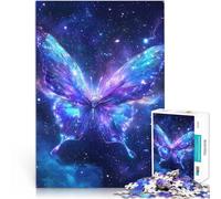 Puzzle 1000 pièces pour Adolescents Papillon Cosmique Éternité Séjour Anti-Stress pour Tuer Le Temps Jeu de défi Unique 38x26cm