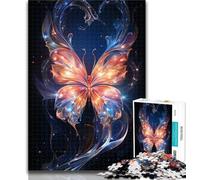 Puzzle 1000 pièces pour Adolescents Papillon Forme Un Autre Univers, Jeu éducatif pour Anniversaire, Noël pour Les Adolescents de 14 Ans et Plus 26x38cm