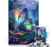 Puzzle 1000 pièces pour Adolescents Papillon psychédélique Jouets de Divertissement Familial Bon Cadeau 38x26cm
