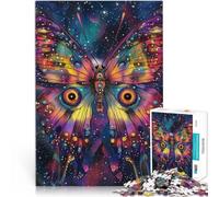 Puzzle 1000 pièces pour Adolescents Papillon psychédélique Jouets éducatifs d'apprentissage Jouets de décoration pour la Maison 75x50cm