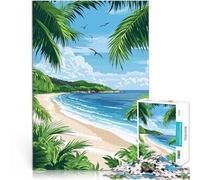 Puzzle 1000 pièces pour Adolescents Paradis Tropical sur la Plage Difficile Difficile Jeu éducatif pour Anniversaire, Noël 38x26cm
