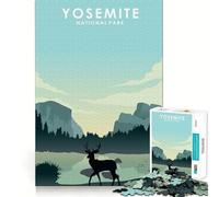 Puzzle 1000 pièces pour Adolescents, Parc National de Yosemite, Art aux Bords précis, entraînement cérébral, Jeu Calme et Amusant, Cadeau d'anniversaire (38x52cm)
