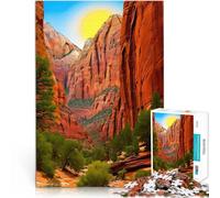 Puzzle 1000 pièces pour Adolescents Parc National de Zion Entraînez Votre Cerveau et Vos Mains décoration Murale 75x50cm