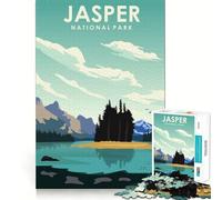 Puzzle 1000 pièces pour Adolescents,Parc National Jasper,Jeu de logique Amusant et Silencieux,Décoration de Noël,Cadeau (50x75cm)