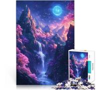 Puzzle 1000 pièces pour Adolescents Paysage de Cascade Magique Réduction du Stress intéressante Œuvre d'art 38x26cm