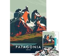 Puzzle 1000 pièces pour Adolescents Paysage de Montagne de Patagonie Jeux relaxants Jouets addictifs pour cultiver la Patience excellents Cadeaux pour Les Jeux découpe de précision (Taille 38x26cm)