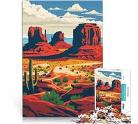 Puzzle 1000 pièces pour Adolescents Paysage de Monument Valley Jeux éducatifs Décoration d'intérieur Jeu de défi Unique 38x26cm