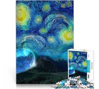 Puzzle 1000 pièces pour Adolescents Paysage de Nuit étoilée pour Le Jeu éducatif Challenge Toy Cadeaux du Père Noël Secret 26x38cm