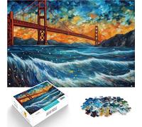 Puzzle 1000 pièces pour Adolescents Paysage de rêve doré Réduction du Stress intéressante Décoration d'intérieur 38x26cm
