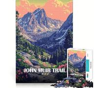 Puzzle 1000 pièces pour Adolescents,Paysage du Sentier John Muir aux États-Unis,Art aux Bords précis,activité intellectuelle stimulante,Jeu idéal pour Passer Un Moment agréable,Cadeau Artistique