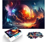 Puzzle 1000 pièces pour Adolescents Paysage Fantastique Spatial Analyse et logique avec Affiche et Feuille de Questions correspondantes 26x38cm