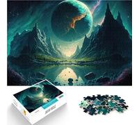 Puzzle 1000 pièces pour Adolescents Paysage la Lune Réduction du Stress intéressante Car C'est Un pour Toute la Famille 38x26cm