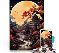 Puzzle 1000 pièces pour Adolescents Paysage Lunaire Japonais Compétition de Vitesse Manuelle Super Cadeau 75x50cm
