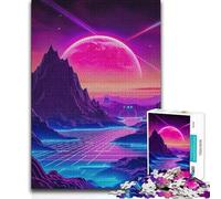 Puzzle 1000 pièces pour Adolescents, Paysage Lunaire, Magie rétro, idéal pour se détendre à la Maison ou pour Un Anniversaire à partir de 14 Ans, 50x75cm Idéal pour Les 14 Ans et Plus