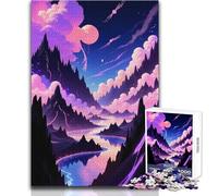 Puzzle 1000 pièces pour Adolescents Paysage onirique de Barbe à Papa II :Un Jeu de défi Unique et Stimulant, idéal comme Cadeau d'anniversaire Dimensions:38x26cm.