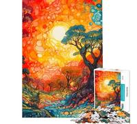 Puzzle 1000 pièces pour Adolescents Paysage psychédélique Puzzle à Monter soi-même décoration Murale Cadeau Unique pour Anniversaire et Noël (Taille 38x26cm)