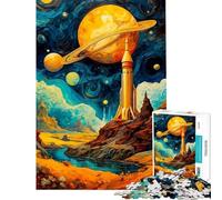 Puzzle 1000 pièces pour Adolescents Paysage Spatial fusée Puzzle Adulte décoration Murale Cadeau Anti-Stress (Taille 38x26cm)