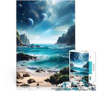 Puzzle 1000 pièces pour Adolescents Paysage surréaliste de la Terre Jeu intellectuel est idéal comme Cadeau pour Toute la Famille 75x50cm