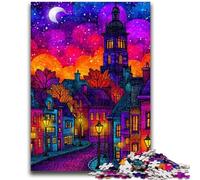Puzzle 1000 pièces pour Adolescents Paysage Urbain d'automne Aide Le Cerveau à exercer Jouets addictifs pour cultiver la Patience Décoration Parfaite 26x38cm
