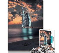 Puzzle 1000 pièces pour Adolescents, Paysage Urbain de Dubaï, Jeu de Quiz idéal comme Cadeau pour Toute la Famille (Taille 75x50cm)