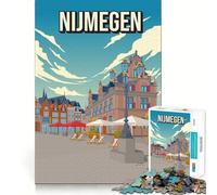 Puzzle 1000 pièces pour Adolescents,Paysage Urbain de Nimègue,Art du Voyage,découpe précise,Jeu de logique Amusant et Calme,décoration de Noël,Cadeau (50x75cm)