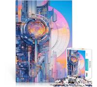 Puzzle 1000 pièces pour Adolescents Paysage Urbain de Science-Fiction Casse-tête Chaque pièce est Unique - Jeu Familial Stimulant et Amusant 50x70cm