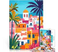 Puzzle 1000 pièces pour Adolescents Paysage Urbain de Tunisie Jouets Jeux éducatifs Soulagement du Stress Œuvre d'art 75x50cm