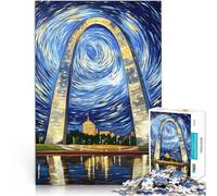 Puzzle 1000 pièces pour Adolescents Paysages et Symboles de beauté à Travers Les 67 États-Unis Défi Difficile Cadeau Amusant 38x26cm