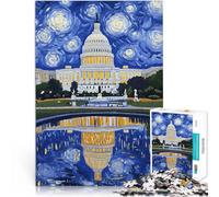 Puzzle 1000 pièces pour Adolescents Paysages et Symboles de beauté à Travers Les 8 États-Unis Casse-tête Décoration Parfaite 75x50cm