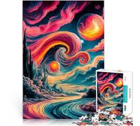 Puzzle 1000 pièces pour Adolescents Peindre Le Monde Rose Jouet éducatif intellectuel décompressant Bon Cadeau 50x70cm